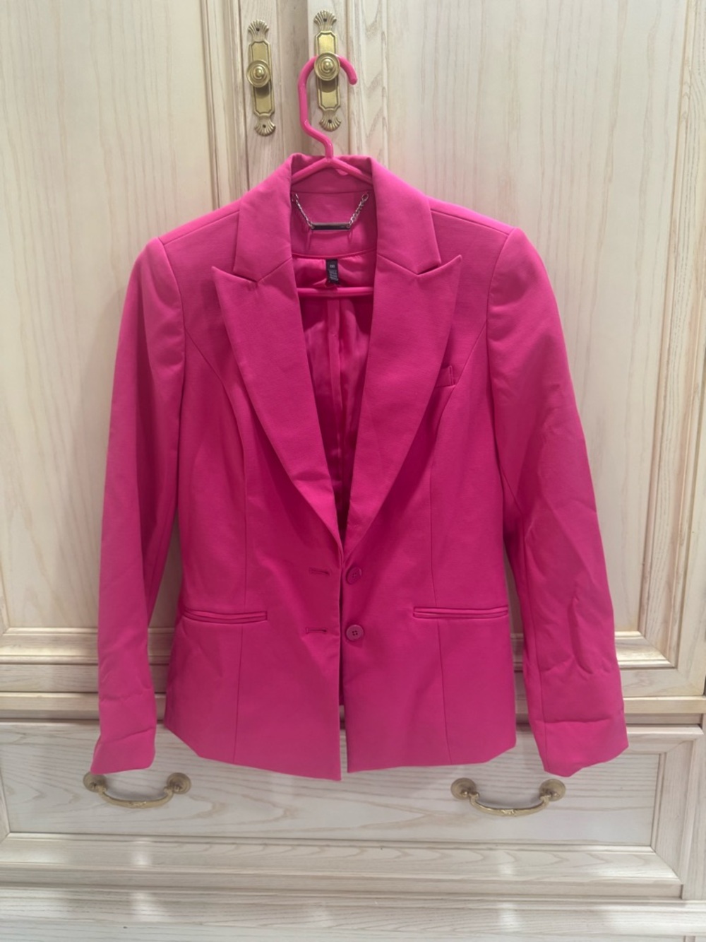 White House Black Market Hot Pink Tailored Blazer size 00